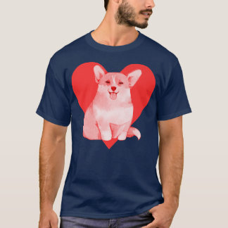 Dog Red Heart Corgi-893 T-Shirt