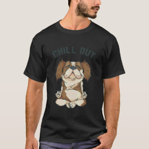 Dog Relaxation Dog Meditation Lotus Seat Yoga T-Shirt