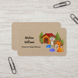 Dog Rescue Dog Walking Business Card