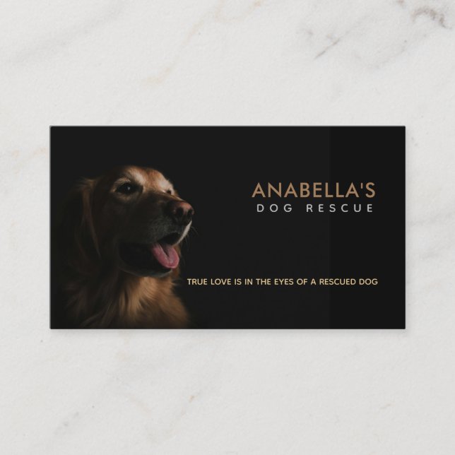 Dog Rescue Slogans Business Cards (Front)