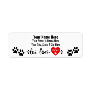 Dog Rescue Themed Return Address Label