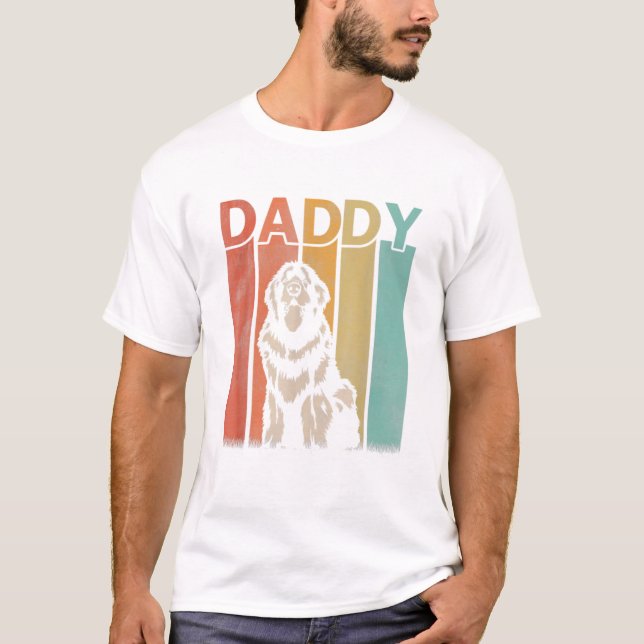 Dog Retro Vintage Daddy T-Shirt (Front)