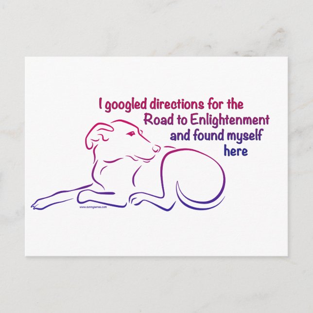 Dog Road to Enlightenment Postcard (Front)