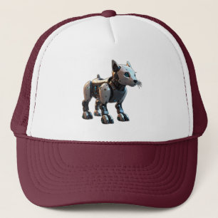 dog robot trucker hat