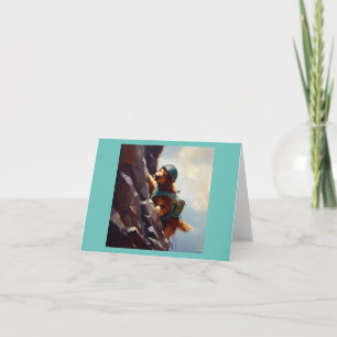 Dog Rock Climbing Card