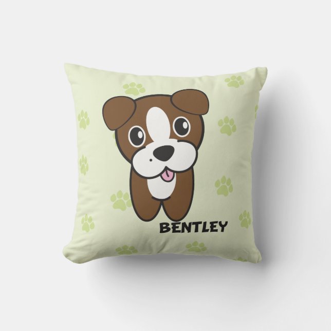 Dog Rockets Cartoons™ - Bentley Cushion (Front)
