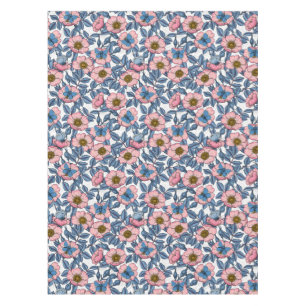 Dog rose and butterflies tablecloth
