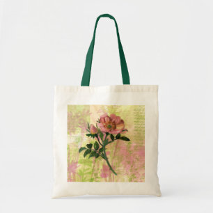 Dog Rose Flower Tote Bag