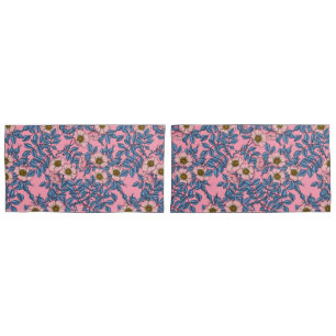 Dog rose pattern pillowcase