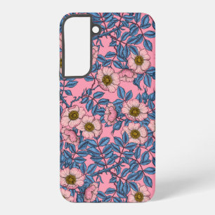 Dog rose pattern samsung galaxy case