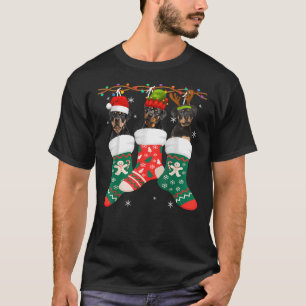 Dog Rottweiler Christmas Socks  Xmas Pajama Pet Pu T-Shirt
