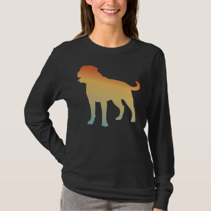Dog Rottweiler Silhouette Mask Face Cover T-Shirt