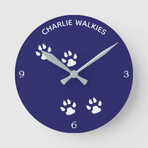 Dog Round Clock