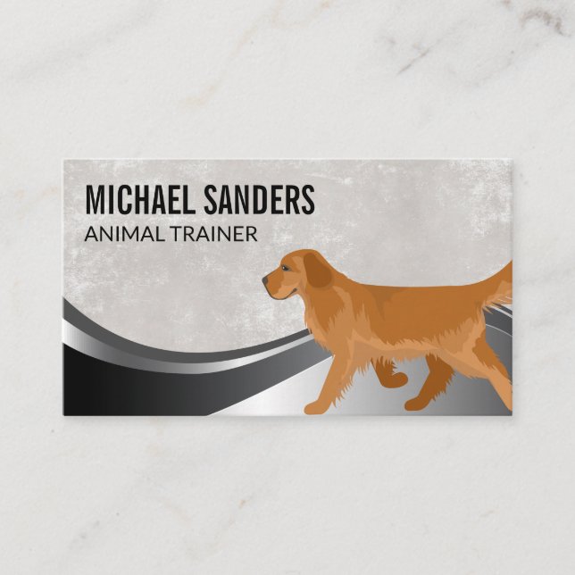 Dog Running | Animal Services Business Card (Front)