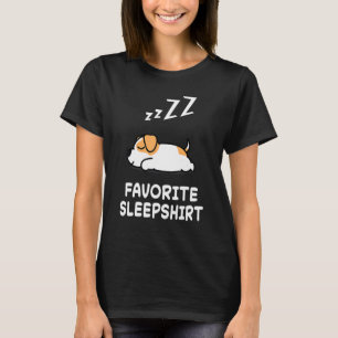 Dog Russel Terrier Dogs Nap Sleeping Sleep Pajama  T-Shirt