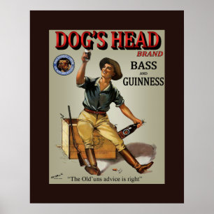Dog’s Head Bottling Co.~ Read Brothers Ltd. London Poster