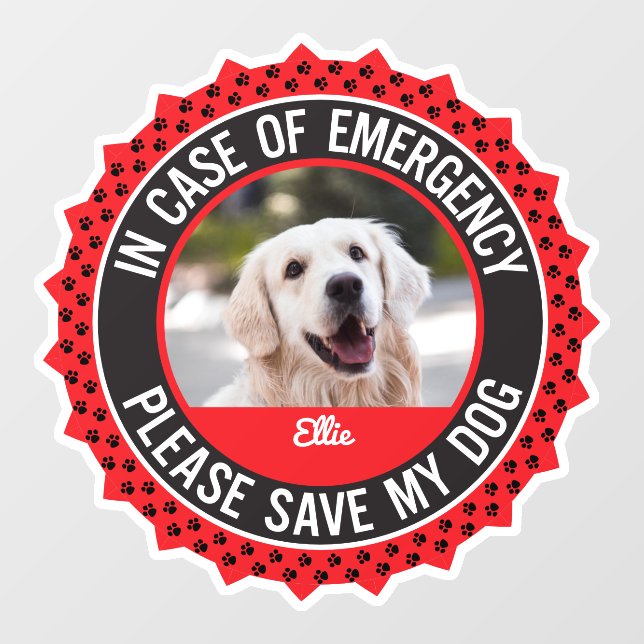 Dog Safety Alert Custom First Responder (Sheet)