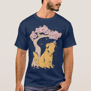Dog Sakura Cherry Blossom Flower Kawaii Japanese A T-Shirt