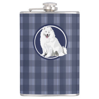 Dog samoyed hip flask