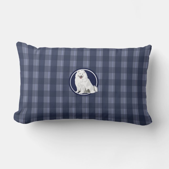 Dog samoyed lumbar cushion (Front)