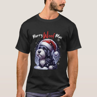 Dog Santa Claus pet xmas men women ugly Christmas T-Shirt