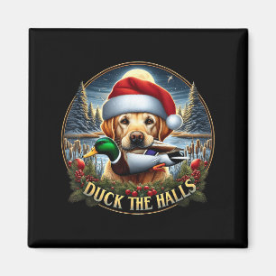 Dog Santa Duck Hunting Christmas Funny Adventure A Magnet
