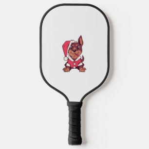 Dog Santa Hat - Funny Christmas _2 Pickleball Paddle