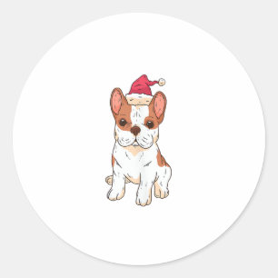 Dog Santa Hat - Funny Christmas _3 Classic Round Sticker