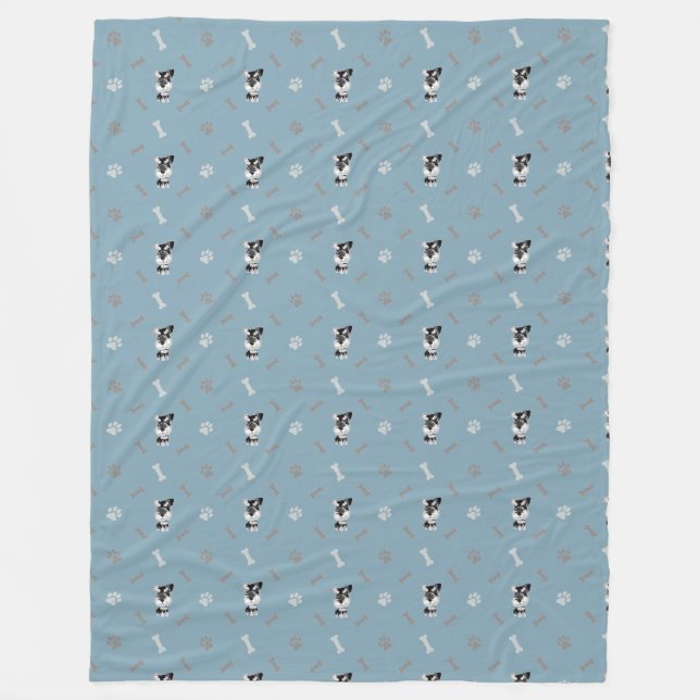   Dog Schnauzer Fleece Blanket (Front)