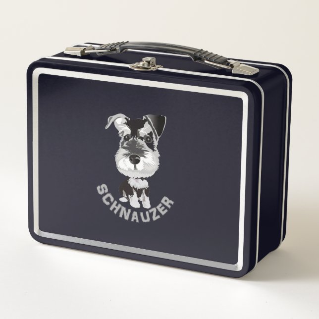  Dog Schnauzer Metal Lunch Box (Front)
