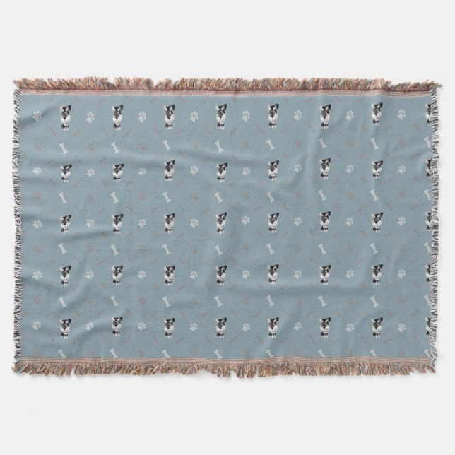  Dog Schnauzer Throw Blanket (Front)