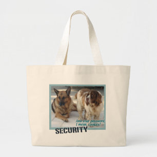 Dog SECURITY Large Tote Bag