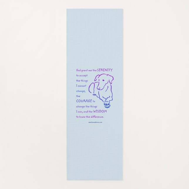 Dog - Serenity Prayer Yoga Mat (Front)
