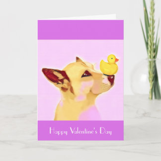 Dog Shepherd Duck Nose Valentine's Easter Birthday Holiday Card