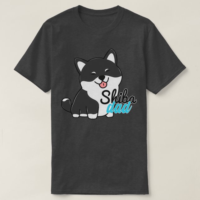 Dog Shiba Inu Grey sesame Shiba dad T-Shirt (Design Front)