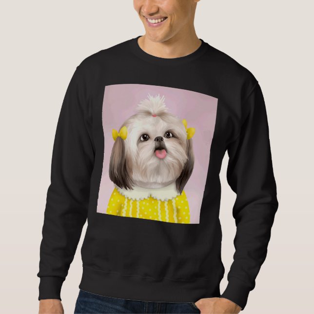 Dog Shih Tzu  Digital  D9 Sweatshirt (Front)