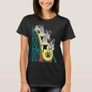 Dog Shih Tzu Riding A Roller Coaster T-Shirt