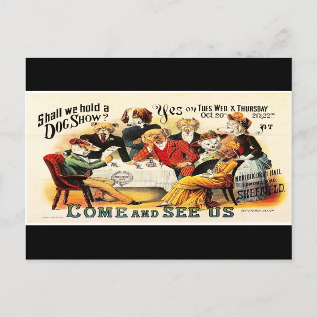 "DOG SHOW" POSTCARD (Front)