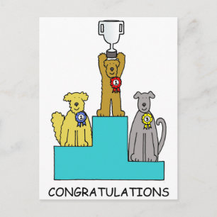 Dog Show Success Congratulations. Postcard