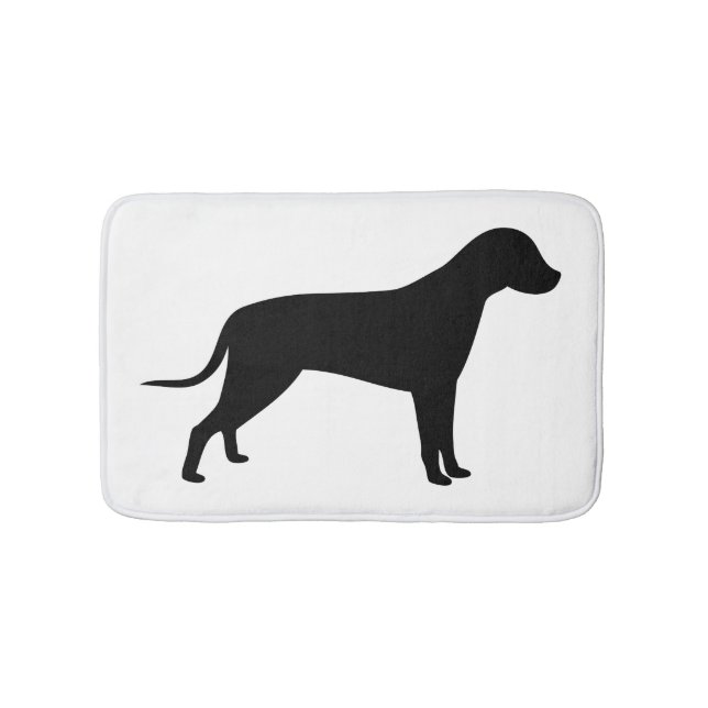 Dog Silhouette Bath Mat (Front)