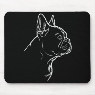 Dog Silhouette French Bulldog Lover Frenchie Fans Mouse Pad