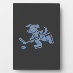 Dog Silhouette Golden Retriever Labrador Hockey  Plaque