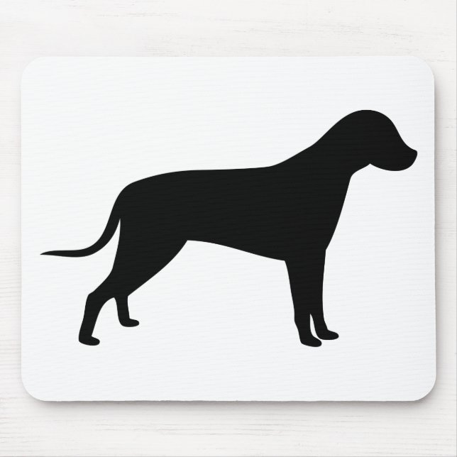 Dog Silhouette Mouse Pad (Front)