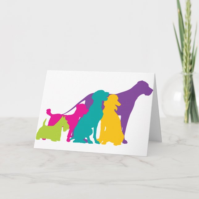 Dog Silhouettes Colour Card (Front)