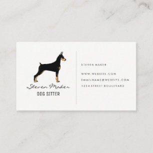 Dog Sitter Logo   Dog Bone Icon Business Card
