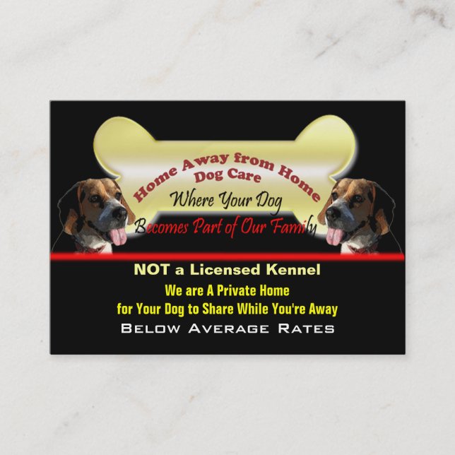 Dog Sitting Business Card Template (Front)
