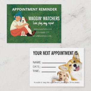 Dog Sitting Business Custom Appointment Card