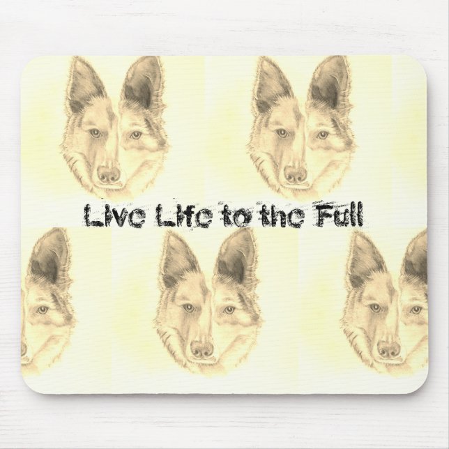 Dog sketch mouse pad (Front)