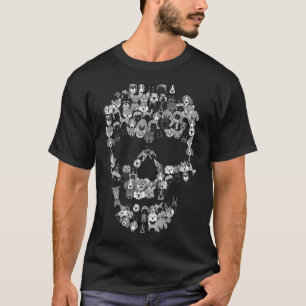 Dog Skull Creepy Puppy Skeleton Halloween Party T-Shirt