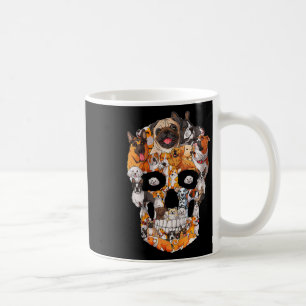 Dog Skull Dogs Paw Lover Halloween Dog Skeleton Coffee Mug
